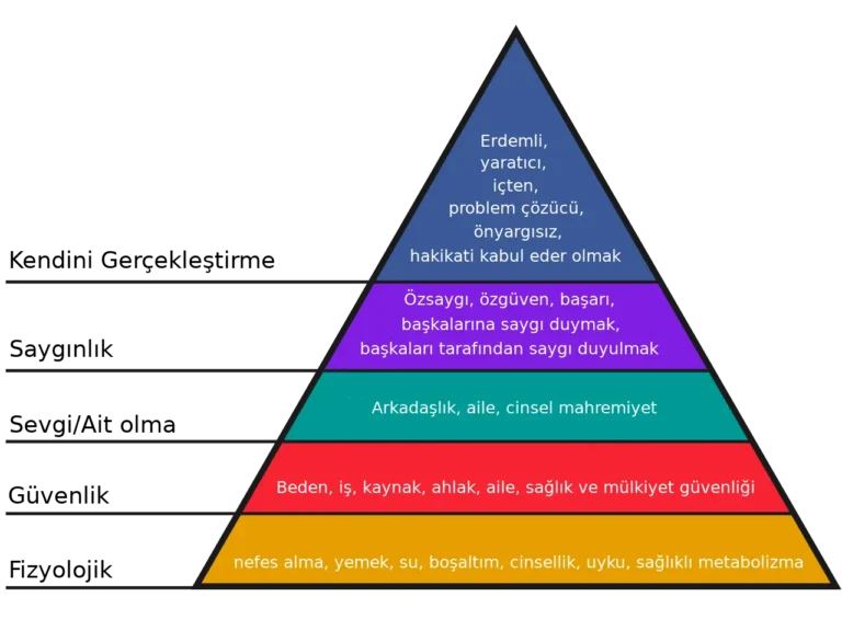 Maslow ihtiyaçlar hiyerarşisi